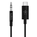 Belkin F7U079bt06-BLK RockStar 3.5mm Audio Cable with USB-C Connector - 1.8M Black