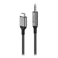 Alogic ULC35A1.5-SGR Ultra 1.5m USB-C to 3.5mm Audio Cable - Space Grey