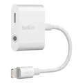 Belkin F8J212BTWHT Lightning to 3.5mm Audio Adapter with Charge RockStar - White