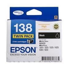 Epson C13T138194 138 Black Twin Pack 380 pages x 2 Black