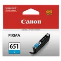 Canon CLI651C CLI651 Cyan Ink Cart 332 A4 pages (ISO/IEC 24711) Cyan