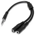 StarTech MUY1MFFS Slim Stereo Y Cable 3.5 to 2x 3.5mm