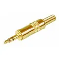 3.5mm PP0131 Gold Stereo Plug WITH SPRING