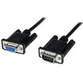 StarTech SCNM9FM1MBK 1m Black DB9 RS232 Serial Null Modem Cable F/M