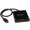 StarTech MSTCDP122DP 2-Port Multi Monitor Adapter - USB-C DisplayPort Video MST Hub