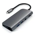 SATECHI ST-TCMM8PAM TYPE-C Multimedia Adapter 4K Ethernet Display Port - Space Grey (Avail: In Stock )