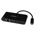 StarTech HB30C3AGEPD 3 Port USB C Hub with Ethernet, PD & 3x USB-A - USB 3.0 5Gbps