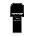 ADATA AAI920-64G-CBK 64GB AI920 Apple Lighting OTG Flash Drive - Jet Black