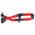 SilverStone SST-PP07-BTSR PP07-BTSR 30cm 4pin to 4 SATA Cable - Red