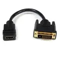 StarTech HDDVIFM8IN 8" HDMI Female to DVI Male Video Cable Adapter - HDMI to DVI-D