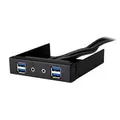 SilverStone SST-FP32B-E FP32-E USB 3.0 and HD Audio 3.5" Front Drive Bay Expansion - Black