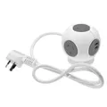 Jackson PT5700 4-Outlet Power Adapter Block with 2 USB Ports - Grey