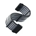 SilverStone SST-PP07E-MBBW PP07E-MBBW 24-Pin ATX Sleeved Power Cable Extension - Black/White