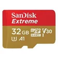 SanDisk SDSQXAF-032G-GN6MN 32GB Extreme MicroSDHC A1 UHS-I V30 Memory Card - No Adapter - 100MB/s