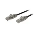 StarTech N6PAT100CMBKS 1m CAT6 Cable - Black Slim CAT6 Patch Cord - Snagless - LSZH