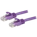 StarTech N6PATC750CMPL CAT6 Ethernet Cable 7.5m Purple 650MHz Snagless Patch Cord