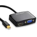 Ugreen 10439 Mini Display Port to HDMI & VGA Dual Converter - Black