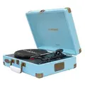 Mbeat MB-TR96BLU Woodstock II Vintage Bluetooth Stereo Turntable - Blue