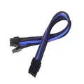 SilverStone SST-PP07-PCIBA PP07 8-Pin (6+2) PCIE Sleeved Power Cable Extension - Black/Blue