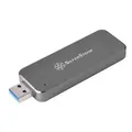 SilverStone SST-MS09C-MINI MS09-MINI M.2 USB 3.1 Portable Enclosure - Charcoal