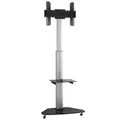 Q-Tee QS01G Height Adjustable TV Trolley Cart with Shelf (40" - 70" Max 40kg)