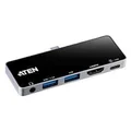 ATEN UH3238-AT UH3238 USB-C 5-in-1 Multiport Travel Dock with Power Pass-Through