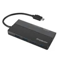 Simplecom CH330-BLK USB-C to 4-Port USB-A Portable Hub with Cable Storage