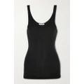 James Perse - The Daily Ribbed Stretch-cotton Tank - Black - 1
