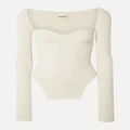 KHAITE - Maddy Ribbed-knit Sweater - Cream - medium