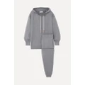 Olivia von Halle - Gia London Silk And Cashmere-blend Hoodie And Track Pants Set - Gray - small