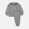 Olivia von Halle - Gia London Silk And Cashmere-blend Hoodie And Track Pants Set - Gray - medium