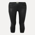 L'Agence - Margot Cropped Coated High-rise Skinny Jeans - Black - 32