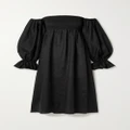 Sleeper - + Net Sustain Atlanta Off-the-shoulder Shirred Linen Midi Dress - Black - medium