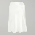 Galvan - Valletta Satin Midi Skirt - White - FR40