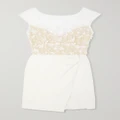 Rime Arodaky - Eleonora Embroidered Tulle And Crepe Mini Dress - White - FR38