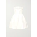 Alex Perry - Elyse Strapless Silk-faille Mini Dress - White - UK 8