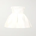 Alex Perry - Elyse Strapless Silk-faille Mini Dress - White - UK 14