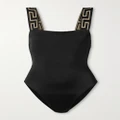 Versace - Jacquard-trimmed Swimsuit - Black - 2