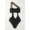 Versace - One-shoulder Cutout Swimsuit - Black - 2