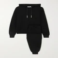 Olivia von Halle - Gia Berlin Silk And Cashmere-blend Hoodie And Track Pants Set - Black - medium
