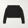 James Perse - Cropped Cotton-jersey Hoodie - Black - 2