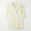 Max Mara - Tedgirl Double-breasted Alpaca, Wool And Silk-blend Coat - Ivory - small
