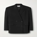 The Row - Essentials Tristana Double-breasted Twill Blazer - Black - US8