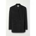 The Row - Essentials Tristana Double-breasted Twill Blazer - Black - US8