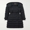 Burberry - Hooded Double-breasted Quilted Shell Down Coat - Navy - xx small