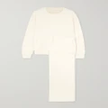 Olivia von Halle - Carmel Silk And Cashmere-blend Sweatshirt And Track Pants Set - White - medium