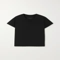 Nili Lotan - Brady Distressed Cotton-jersey T-shirt - Black - small