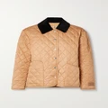 Burberry - Corduroy-trimmed Quilted Shell Jacket - Beige - xx small