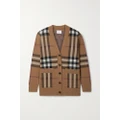 Burberry - Checked Wool And Cashmere-blend Cardigan - Brown - xx small