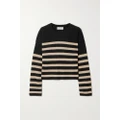 La Ligne - Mini Toujours Striped Cashmere Sweater - Black - medium